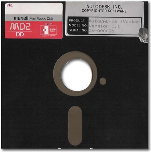 AutoCAD in floppy disks, Daniel J. Bounds