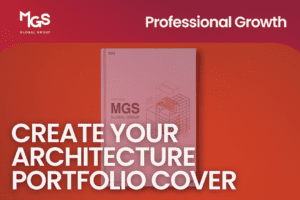 Architectural Portfolio cover in Adobe Illustrator