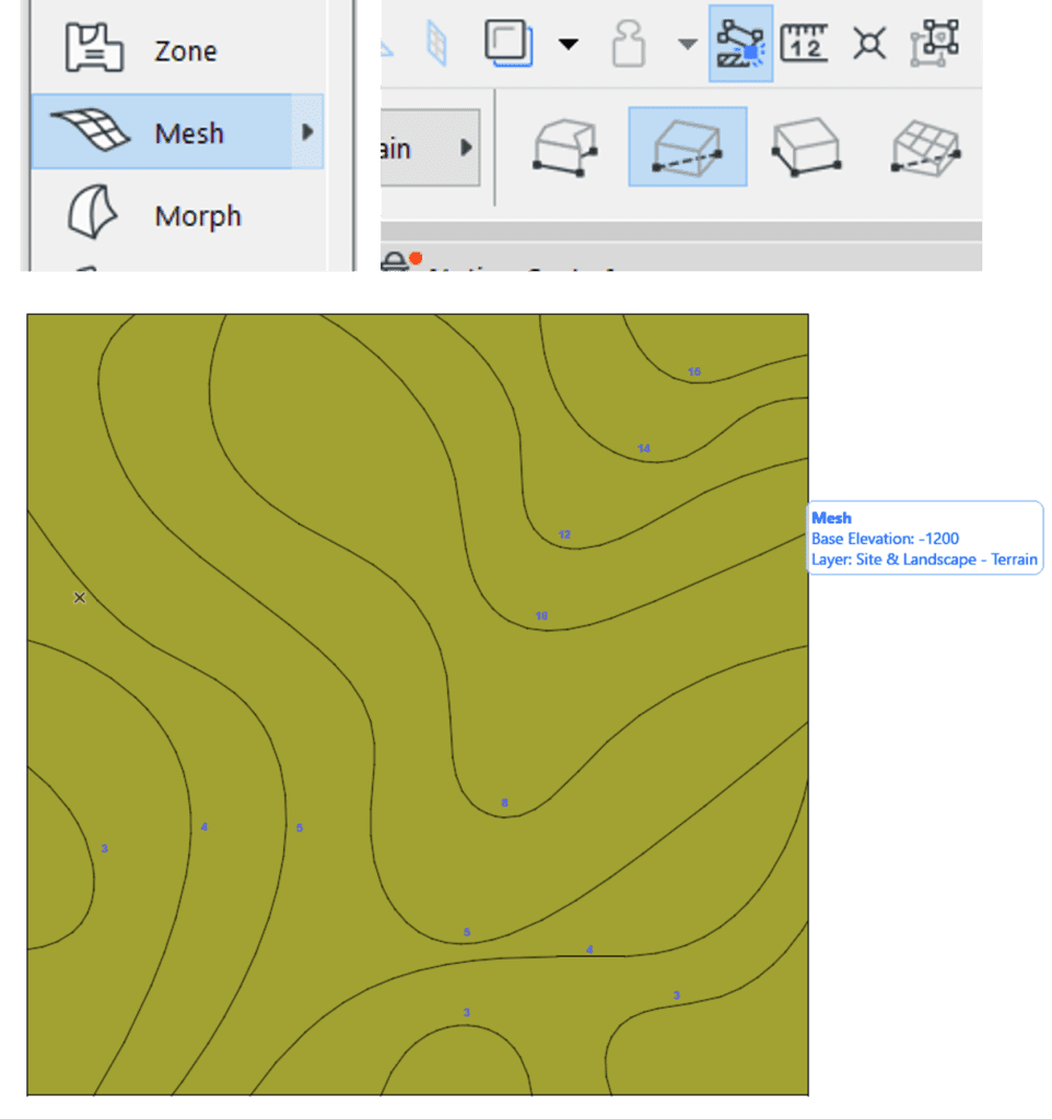 ArchiCAD's mesh tool