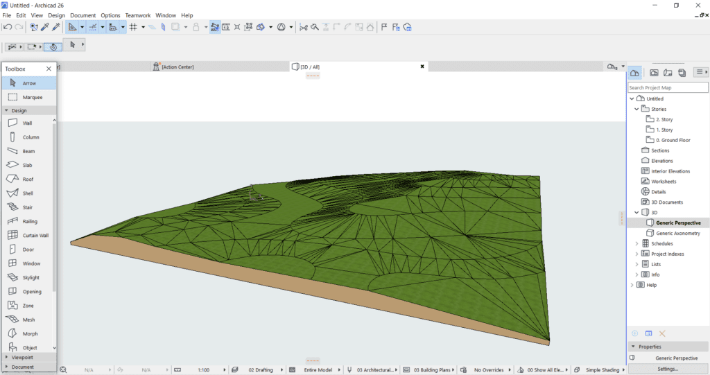 ArchiCAD's mesh tool